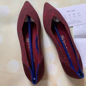 Rothys crimson heather points 7.5